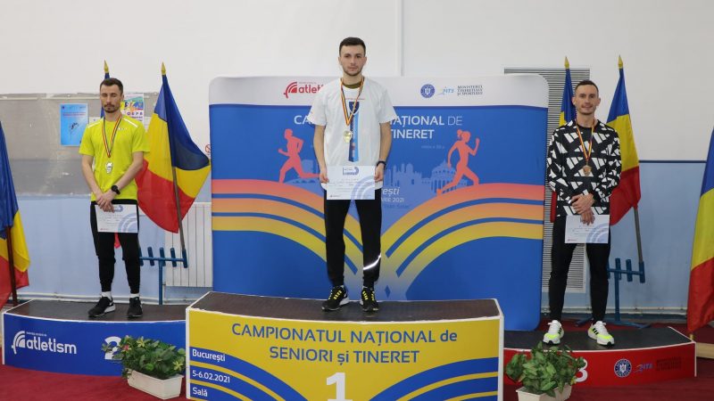 „Studentul” Nicolae Coman e noul campion național la 3000 de metri indoor, bocsiganul Gag a luat argintul la aruncarea greutății