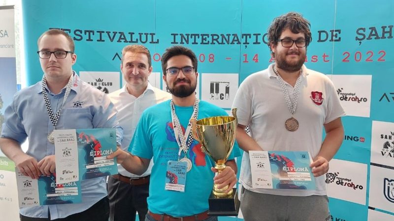 Câștigător exotic la a 15-a ediție a Arad Open la șah, arădeanul Buzuriu se impune la amatori!