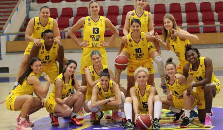 FCC UAV Arad își începe treaba în Liga Națională de Baschet Feminin, în Polivalenta de pe Mureș se pune doar problema scorului cu U. Cluj!