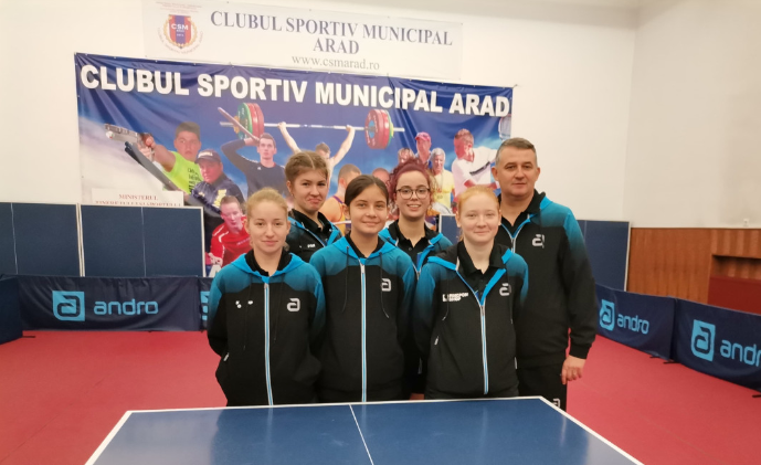 Fetele de la CSM Arad au obținut o nouă victorie clară în Superliga de tenis de masă